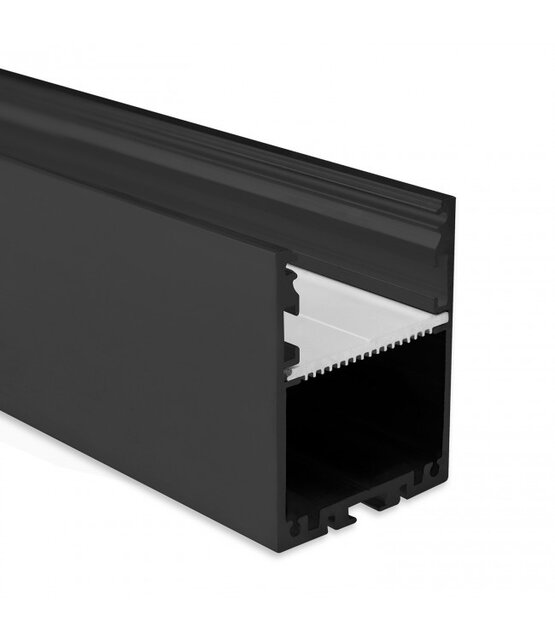 LED profiel XL 2 meter inclusief klikafdekking 40mm x 50 mm - XL40ZWART