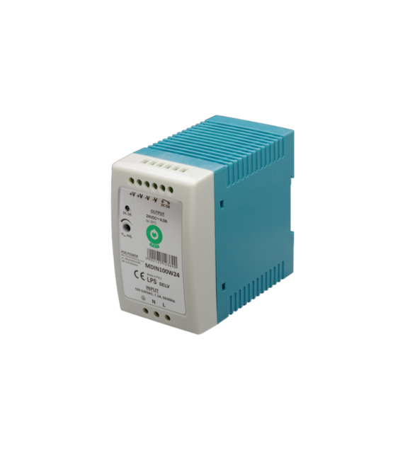 DIN Rail LED voeding 100 watt 24 volt 4 Ampère - IP20