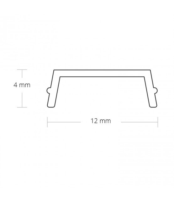LED wand profiel 2 meter 133,10 mm x 12,50 mm GIPS13ALU