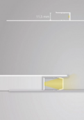 LED wand profiel 2 meter 133,10 mm x 12,50 mm GIPS13ALU