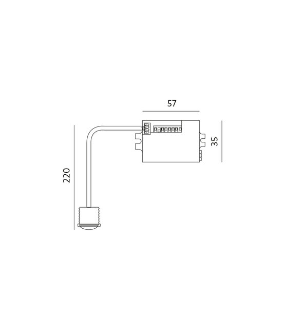 230v PIR bewegingssensor instelbaar - wit - LX42