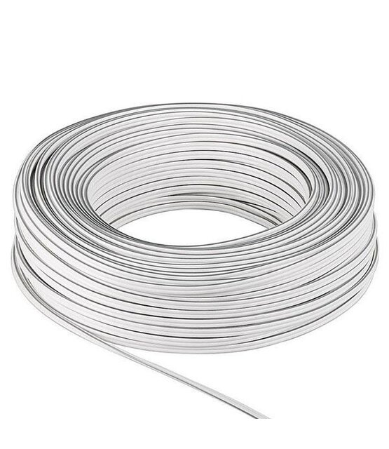 LED strip aansluitkabel 2-polig, YZWL 2×0,75mm - 100 meter rol - wit