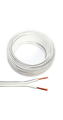 LED strip aansluitkabel 2-polig, YZWL 2×0,75mm - 100 meter rol - wit