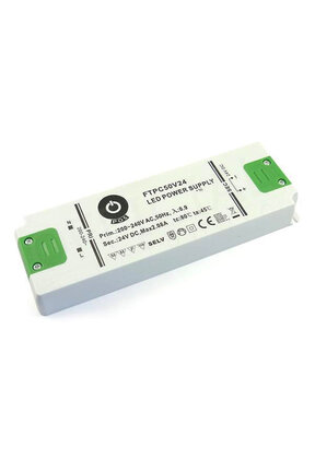 Compacte LED voeding 50 watt 24 volt 2.08 Ampère - IP20 - FTPC50V24-C2 (NIET DIMBAAR)