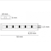 10 meter waterdichte 120 LED RGB LED Strip RGB 12W 1000 lm/meter IP67 24VDC