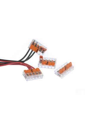 WAGO 221-415 LED strip Lasklem voor 5 kabels - 5 draads - kabel splitter - WAGO