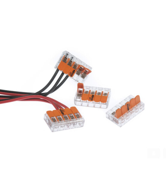Lasklem LED strip Lasklem voor 5 kabels - 5 draads - kabel splitter - WAGO 5 kabels - 5 draads - kabel splitter - WAGO