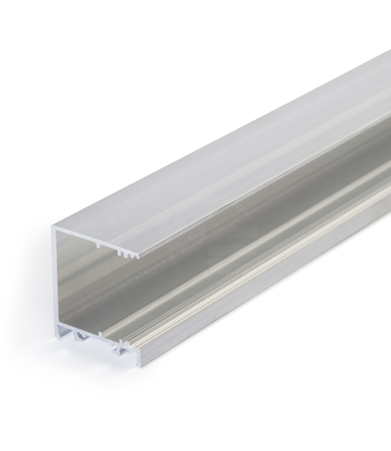 LED profiel met de zijkant geopend 2 meter met afdekking 33,40 mm x 38 mm - PN30.C1ALU