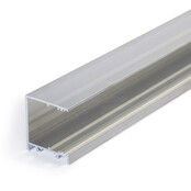 LED profiel met de zijkant geopend 2 meter met afdekking 33,40 mm x 38 mm - PN30.C1ALU