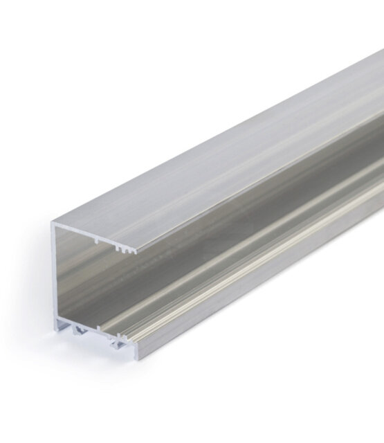 LED profiel met de zijkant geopend 2 meter met afdekking 33,40 mm x 38 mm - PN30.C1ALU
