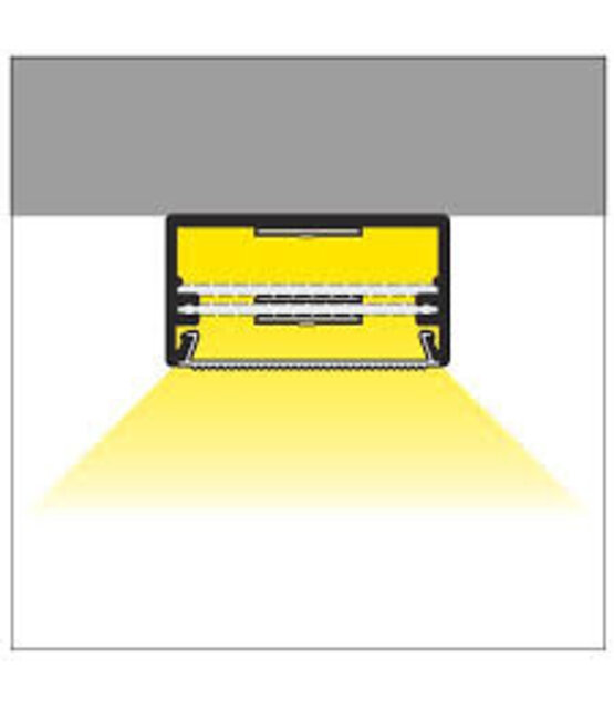 LED XXL profiel 2 meter met afdekking 53 mm x 28 mm - XL50ALU