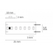 PRO LED strip 24 volt blauw 15W 2000lm 280LED p/m IP20 - 5 meter