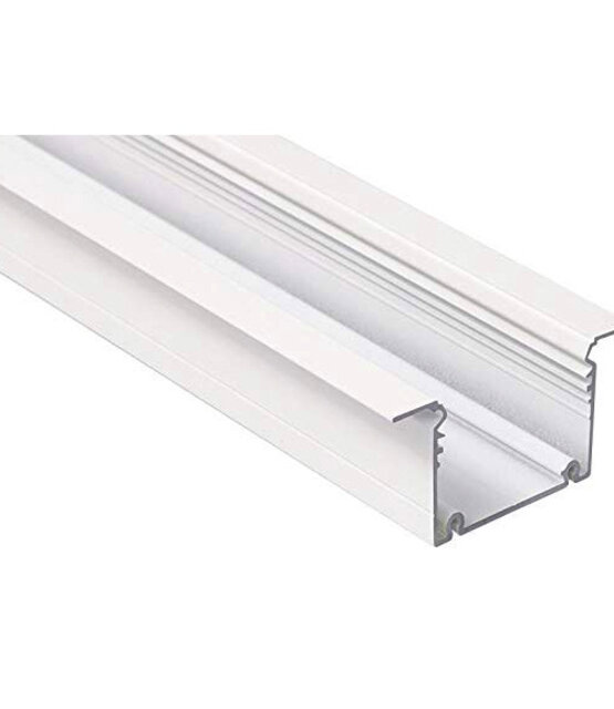 LED XXL inbouw profiel 2 meter met afdekking 77 mm x 36 mm - XL70WIT