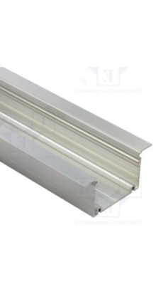 LED XXL inbouw profiel 2 meter met afdekking 77 mm x 36 mm - XL70ALU