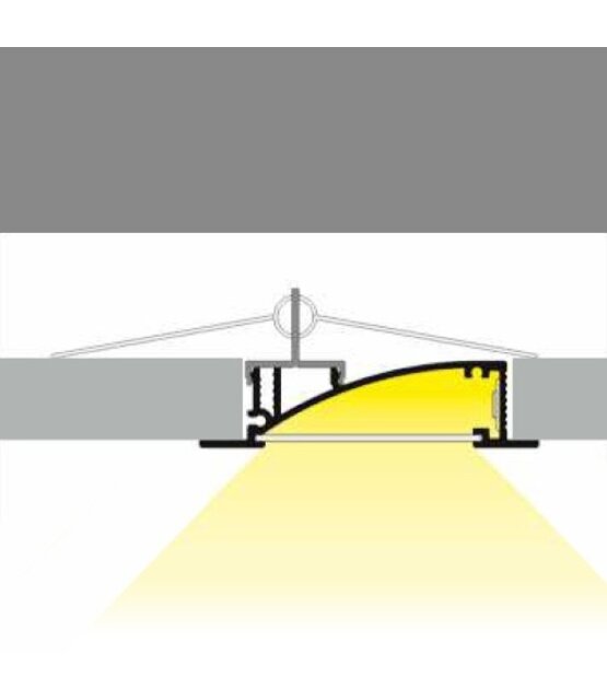 10 X LED inbouw profiel 4 meter 53 mm x 13,5 mm F8ALU