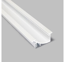 10 X wit LED inbouw profiel 4 meter 53 mm x 13,5 mm F8WIT