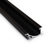 Zwart LED inbouw profiel 4 meter 53 mm x 13,5 mm F8ZWART