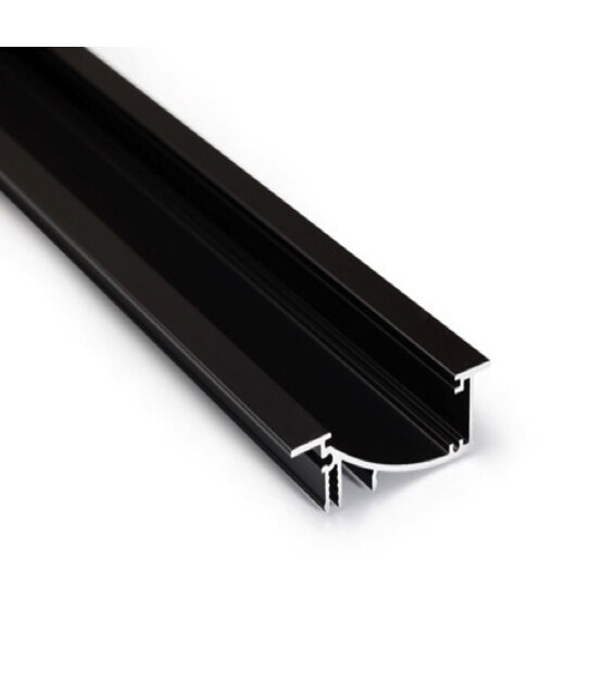 Zwart LED inbouw profiel 4 meter 53 mm x 13,5 mm F8ZWART
