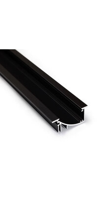 Zwart LED inbouw profiel 3 meter 53 mm x 13,5 mm F8ZWART