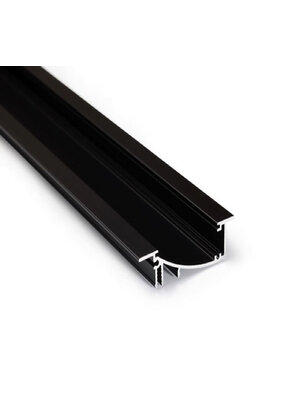 Zwart LED inbouw profiel 3 meter 53 mm x 13,5 mm F8ZWART