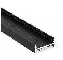 Zwart LED XL profiel 2 meter met lage afdekking 33,4mm x 12,8mm - XL10ZWART