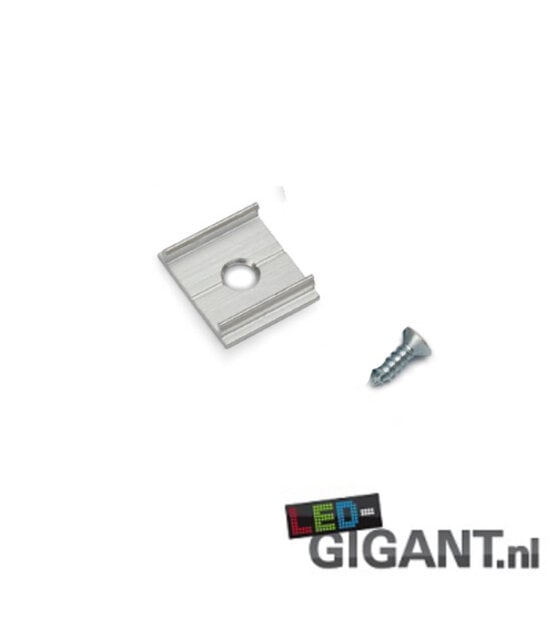 Montageklem + schroef t.b.v. LED profiel XL10ALU, XL10WIT, XL10ZWART,XL11ALU, XL11WIT, XL11ZWART