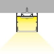 Zwart LED XL profiel 2 meter met afdekking 33,4mm x 29,6mm - XL11ZWART