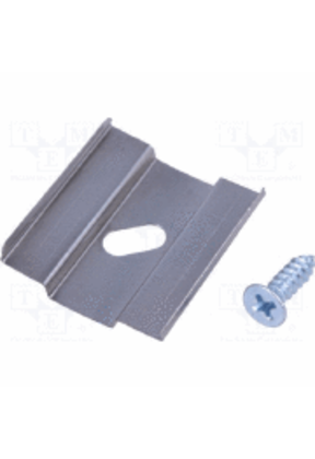 Montageklem buigbaar LED profiel F12 serie F12WIT, F12ALU, F12ZWART inclusief schroefje