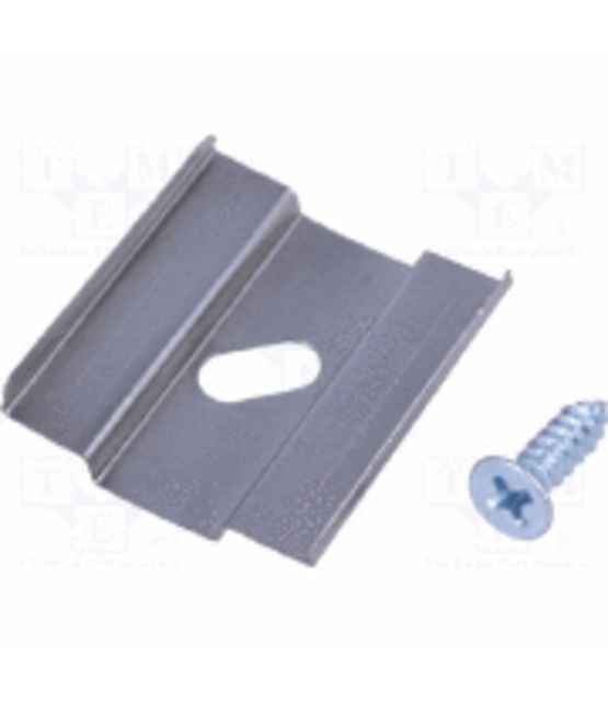 Montageklem buigbaar LED profiel F12 serie F12WIT, F12ALU, F12ZWART inclusief schroefje