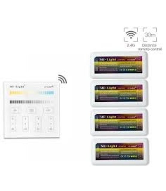 Dual white LED  wanddimmer - Draadloos - Miboxer B2 wandpaneel