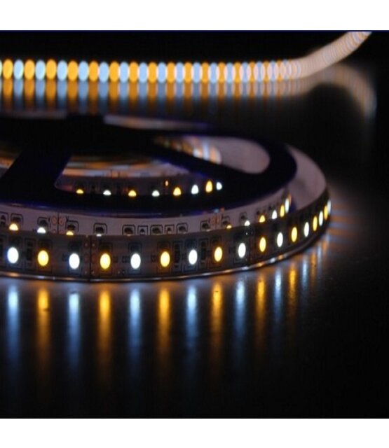 LED strip CCT 11W 509LM 60LED p/m 12VDC IP20 - 5 meter
