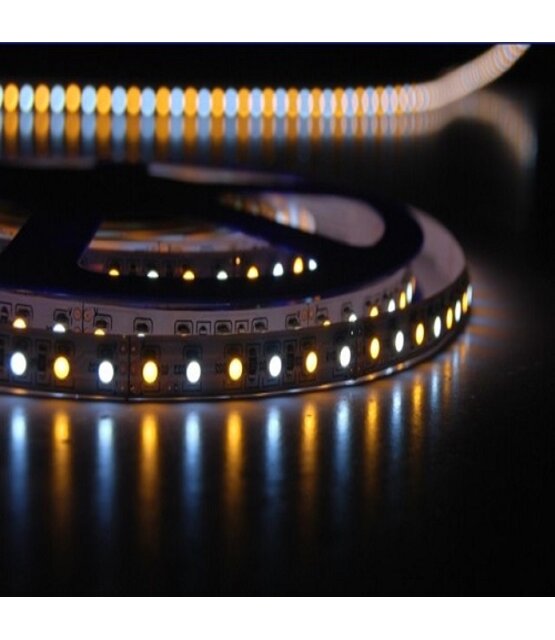 LED strip CCT 11W 509LM 60LED p/m 12VDC IP20 - 5 meter