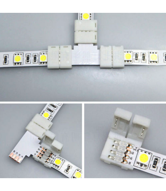 3 weg connector voor RGBWW LED strips - 10mm breed - IP20