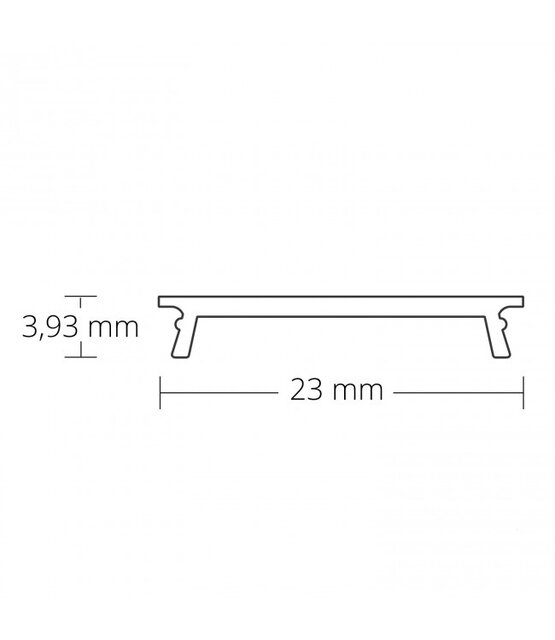 Inbouw LED profiel profiel 2 meter met vlakke afdekking 30 mm x 23 mm - XLinbouw08ALU