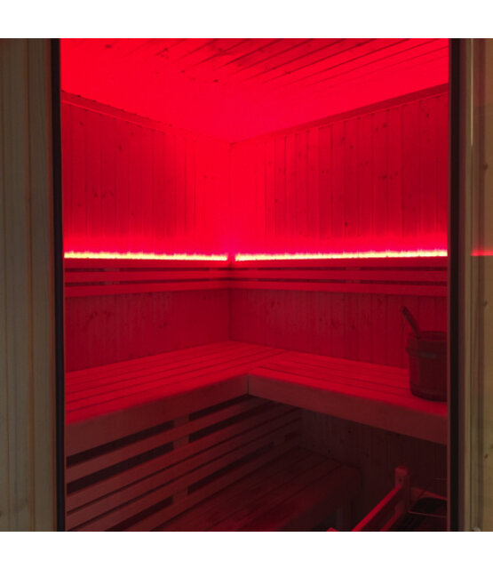 Complete set LED strip RGBWW voor sauna's IP65 24vdc - 5 meter