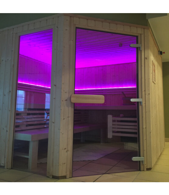 Complete set LED strip RGBWW voor sauna's IP65 24vdc - 5 meter