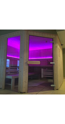 PRO complete set LED strip RGBWW voor sauna's IP68 24vdc - 5 meter