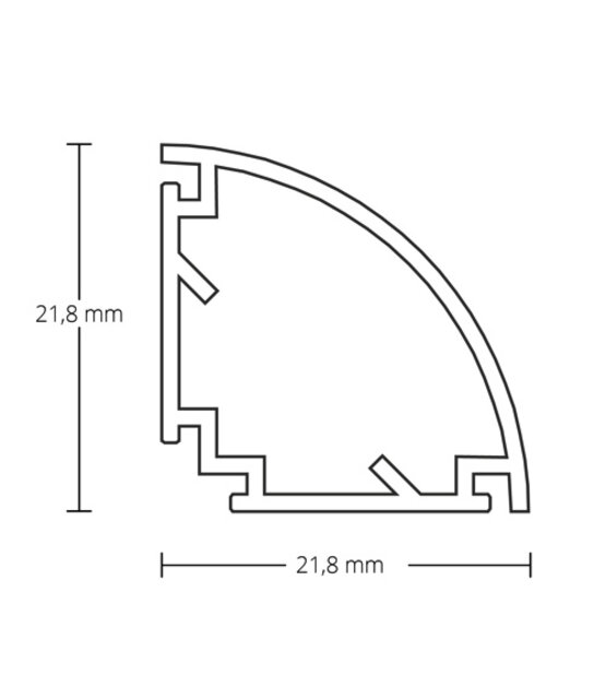 Aquarium LED profiel waterdicht 2 meter 33,60mm x 26,52mm - C10POLY