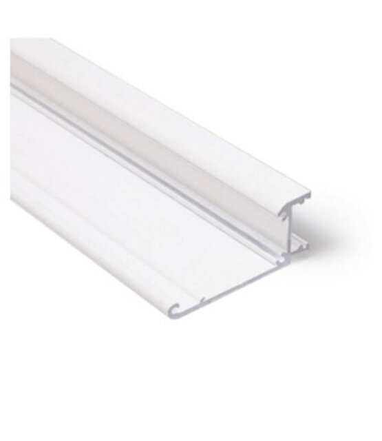 Wit LED strip wandprofiel 3 meter met afdekking 55 mm x 23 mm - WALLE12WIT