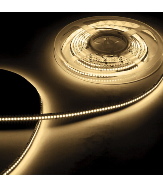 LED strip 24 Volt 3000K Warm Wit 9,6W 1020lm/meter 120Led/m IP20 50m Rol