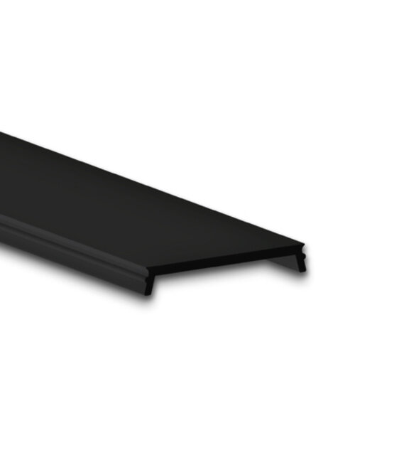 2 meter zwarte Losse LED profiel klikafdekking voor XL04 en XL06 – ZWART – 25,8mm - C1