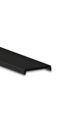 6 meter zwarte Losse LED profiel klikafdekking – ZWART – 25,8mm - C1