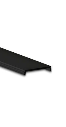 6 meter zwarte Losse LED profiel klikafdekking – ZWART – 25,8mm - C1