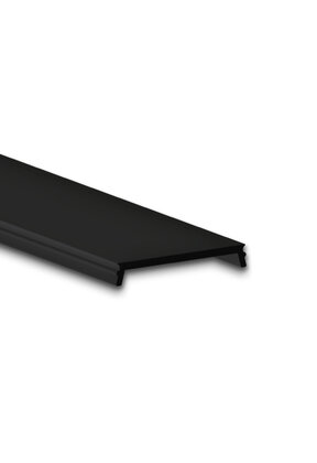 6 meter zwarte Losse LED profiel klikafdekking – ZWART – 25,8mm - C1