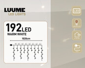 IJspegel kerstverlichting 5,85 meter 200 LED - Warm Wit - met 8 functies voor binnen & buiten