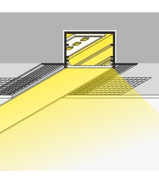 Trimless LED stucprofiel 2 meter inclusief klikafdekking 33,4 mm x 21 mm - XL30TrimlessALU