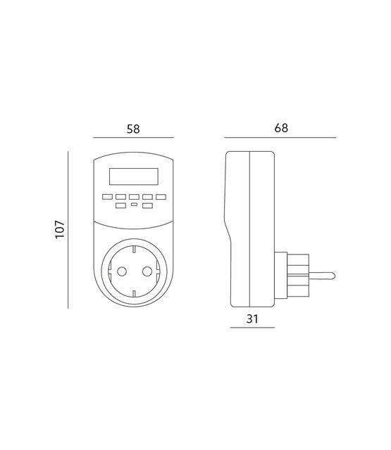 Digitale tijdschakelaar voor LED verlichting