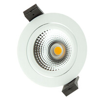 LED inbouwspot WIT- kantelbaar - 5W 3000k warm wit - Gatmaat 75mm - IP54