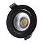 Inbouw LED spot Luksus LED inbouwspot ZWART- kantelbaar - 5W 2700k extra warm wit - Gatmaat 75mm - IP54