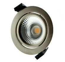 LED inbouwspot ROND - RVS - kantelbaar - 5W 2700k extra warm wit - Gatmaat 75mm - IP54